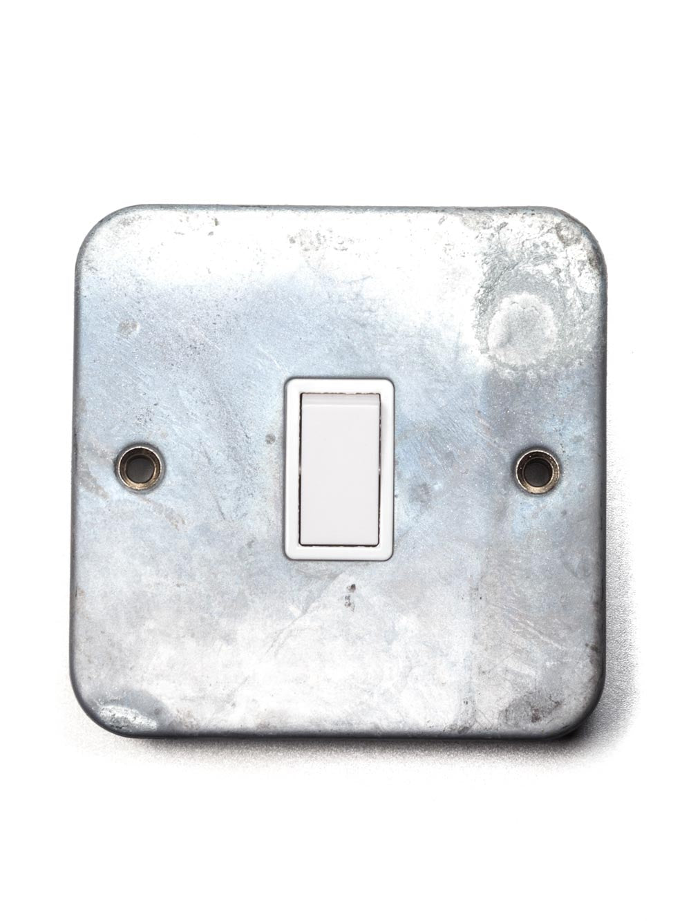 Galvanised Single Light Switch | One-Way | End-Of-Line