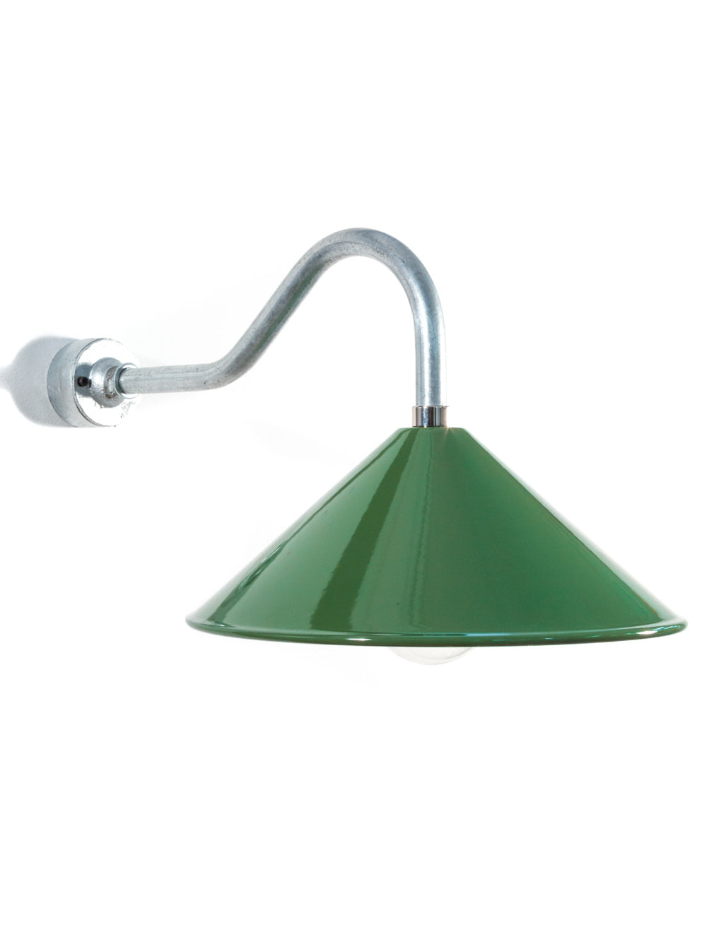 Cone Swan Neck Wall Light | Green Shade | End-Of-Line