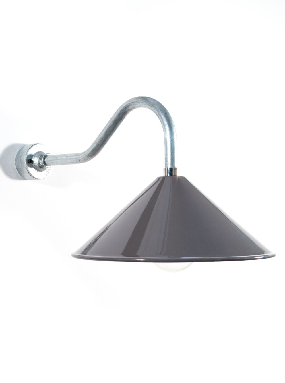Cone Swan Neck Wall Light | Grey Shade | End-Of-Line