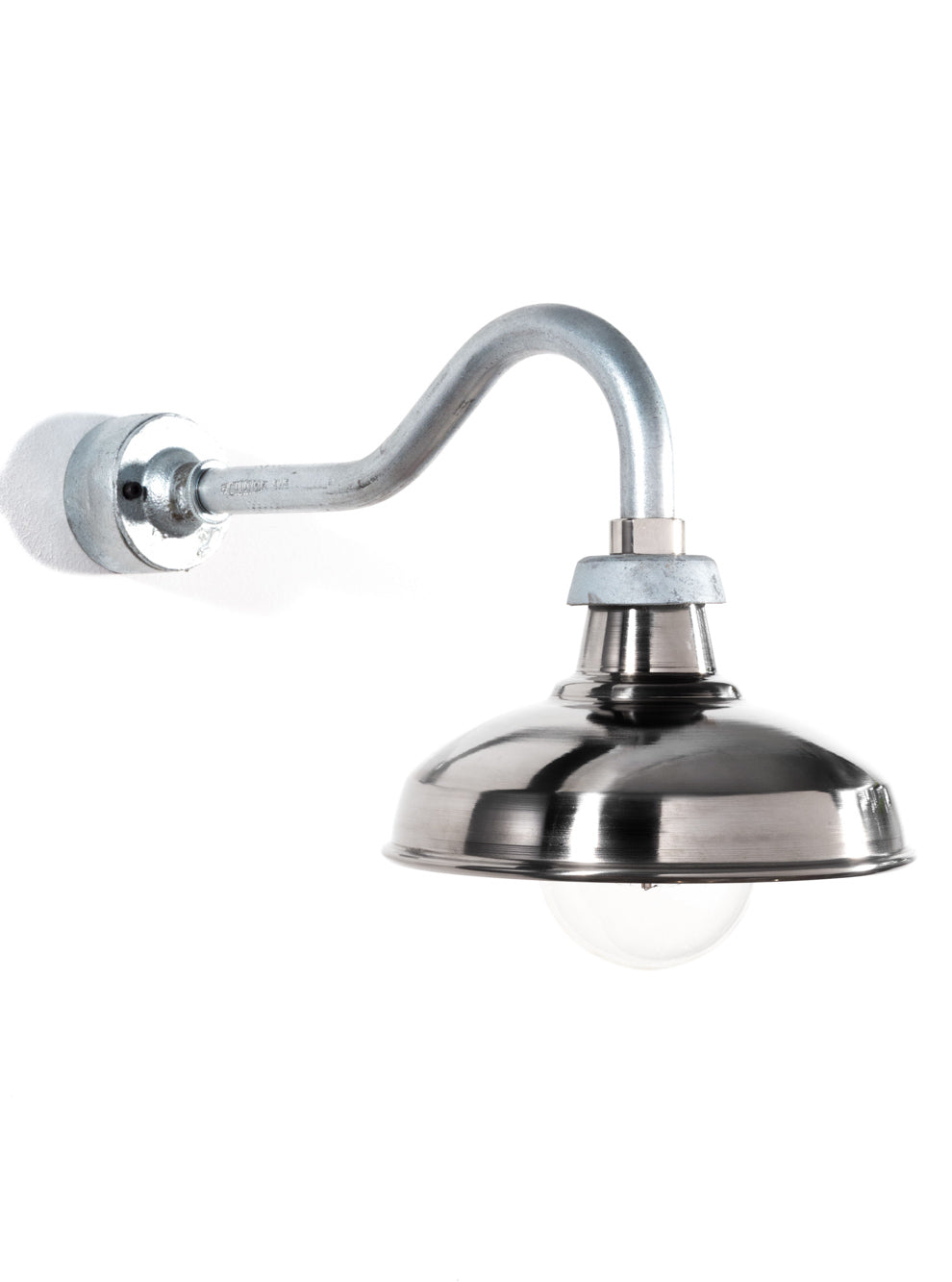 Kitchen Swan Neck Wall Light | Stainless Steel Shade | End-Of-Line