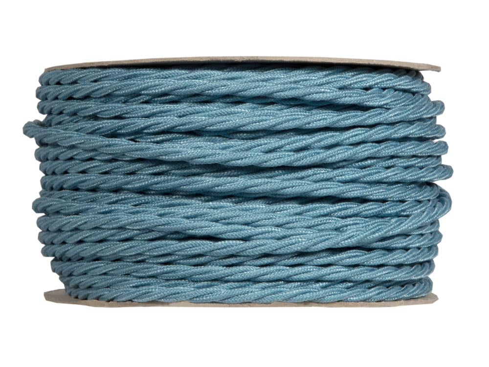 Teal Twist Fabric Cable | 25 metre coil | End-Of-Line